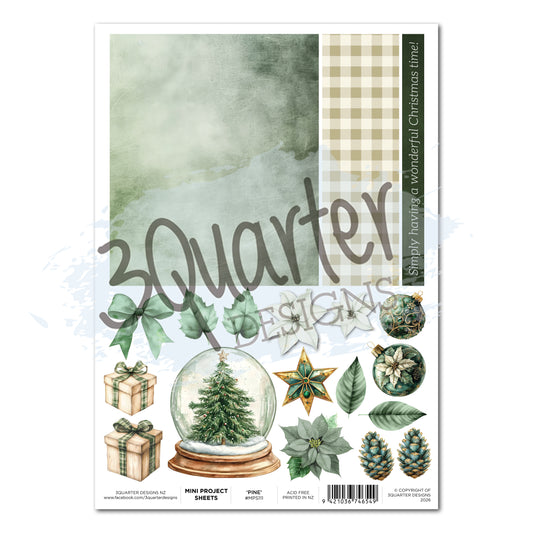 3Quarter Designs - Mini Project Sheet - Pine Festivities