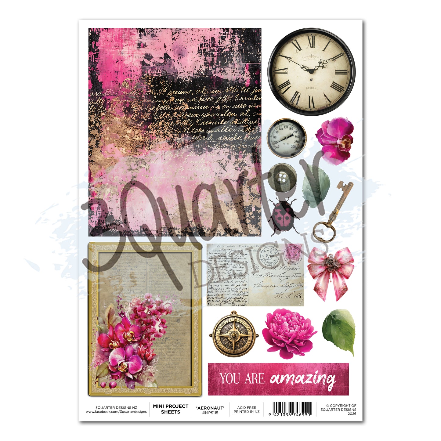 3Quarter Designs - Mrs Aeronaut - Mini Project Sheet