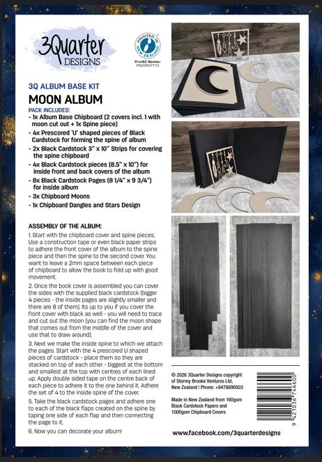 3Quarter Designs - Moon Box Chipboard Album