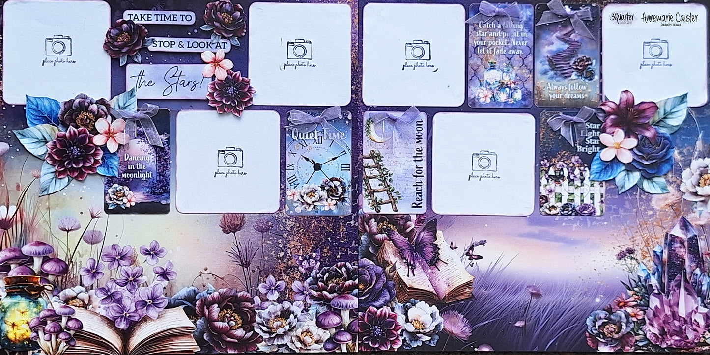 3Quarter Designs -Night Garden Scrapbooking Kit - By Annemarie