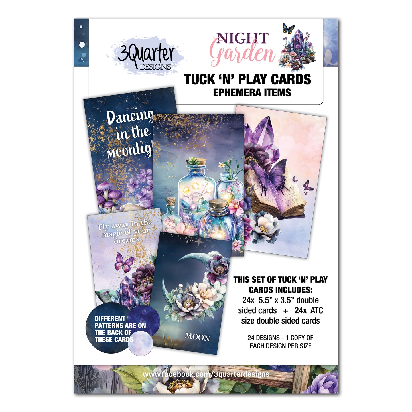 3Quarter Designs - Tuck 'n Play Cards - Night Garden
