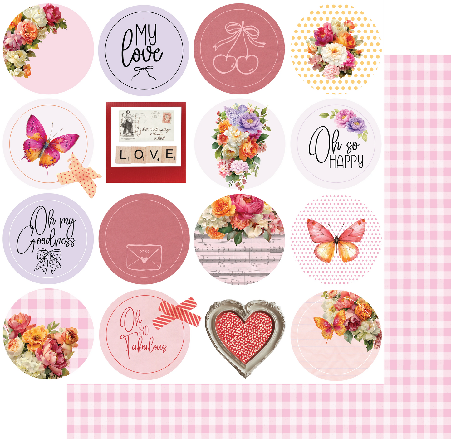 Uniquely Creative - Oh So Lovely - 12x12 Oh Happy Days Paper (1/sheet)