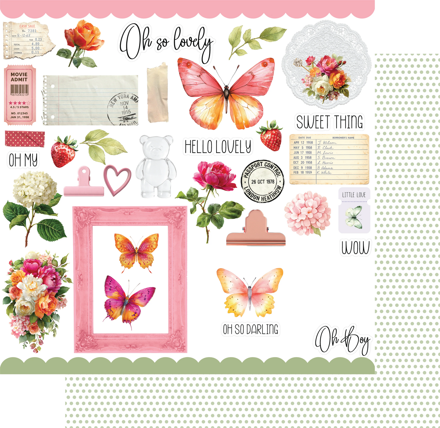 Uniquely Creative - Oh So Lovely - 12x12 Oh My Darling Paper (1/sheet)