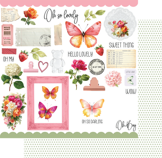 Uniquely Creative - Oh So Lovely - 12x12 Oh My Darling Paper (1/sheet)