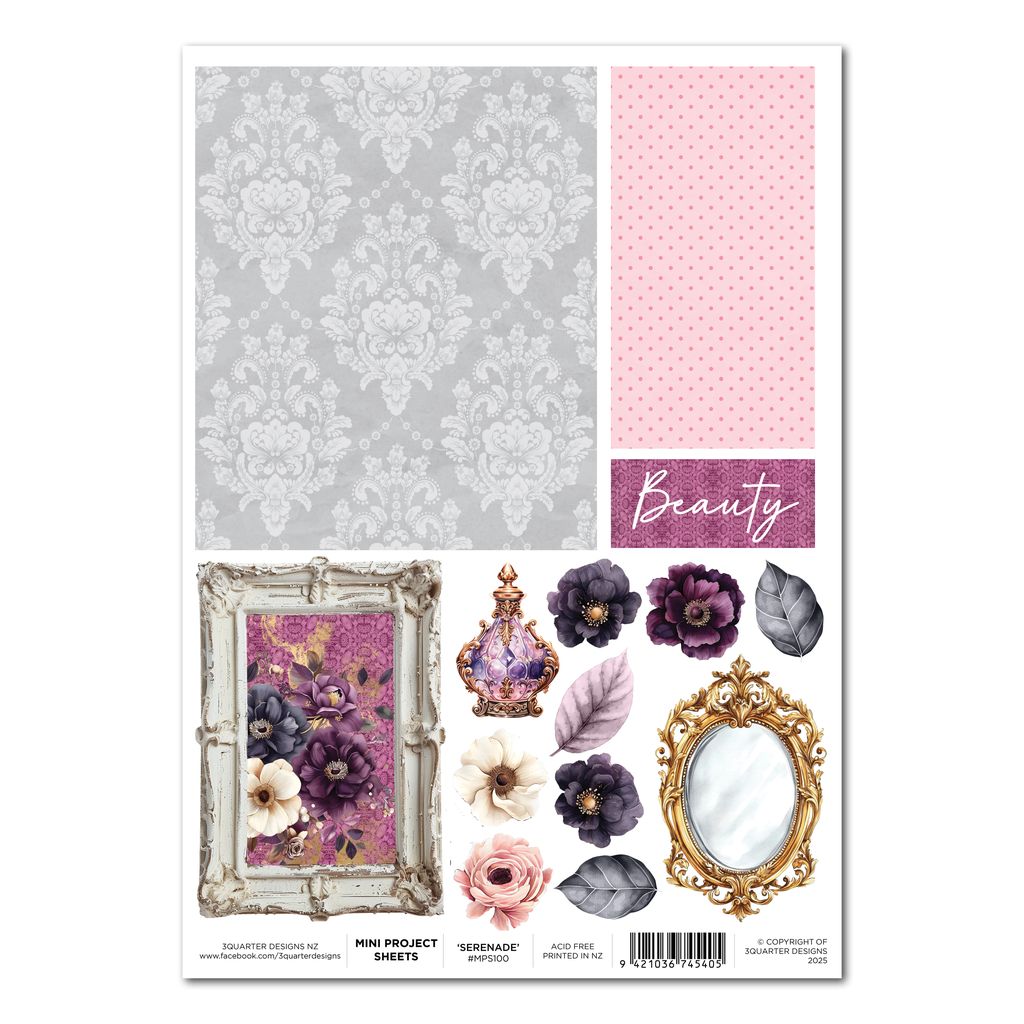 3Quarter Designs - Mini Project Sheet - Petal Serenade