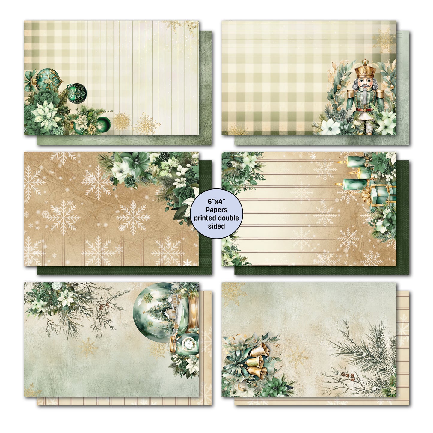 3Quarter Designs - 6x4 Card Making Pack - Pine Festivities