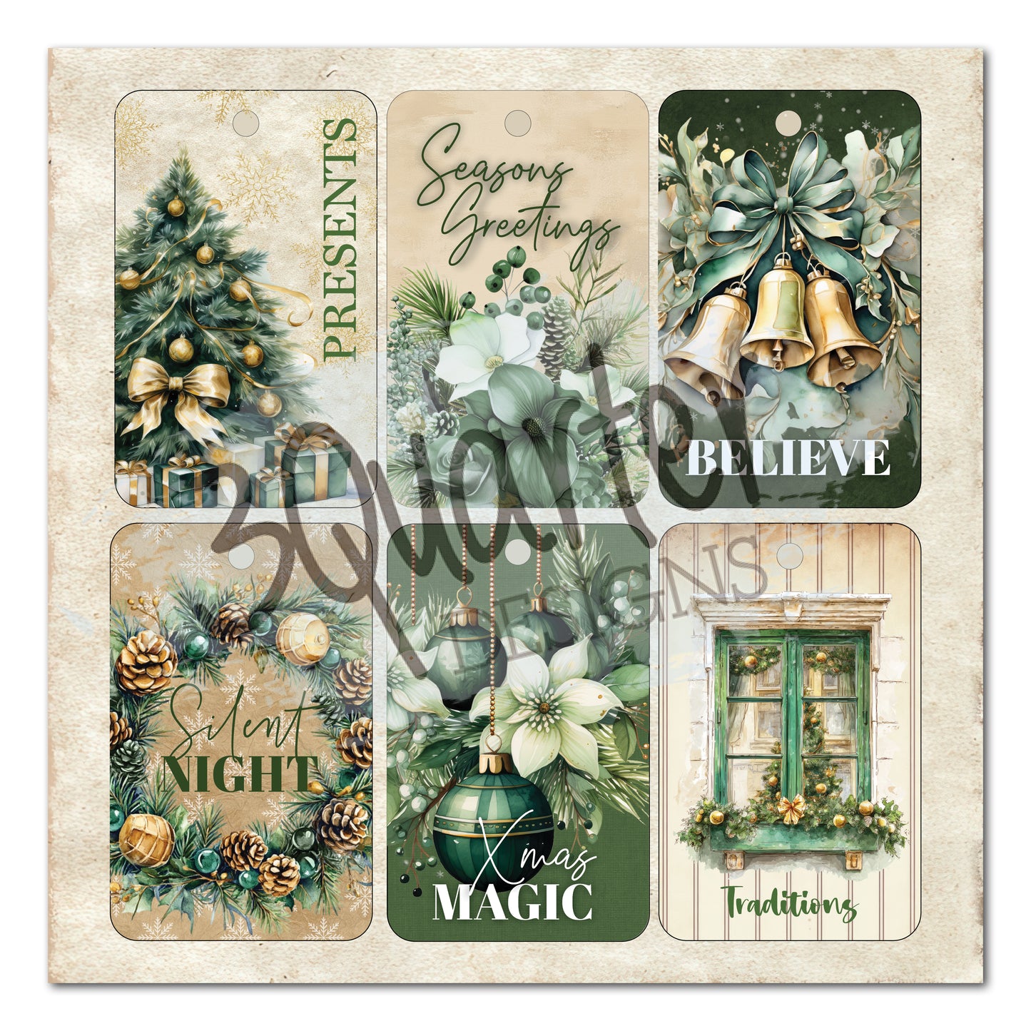 3Quarter Designs - 8x8 - Pine Festivities