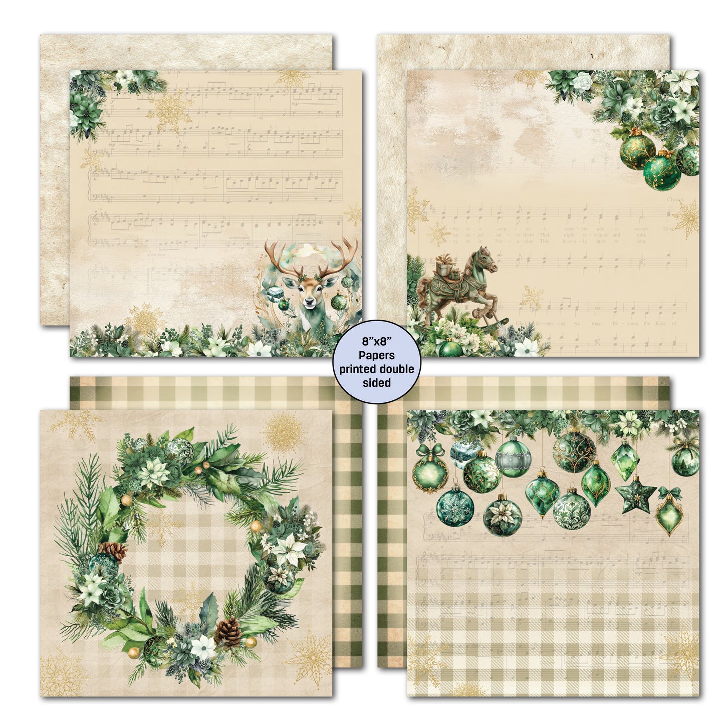 3Quarter Designs - 8x8 - Pine Festivities