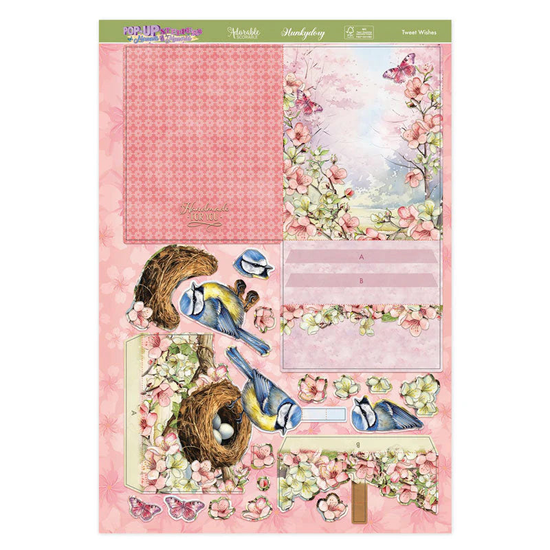 Hunkydory Crafts - Pop=Up Stepper Card - Tweet Wishes