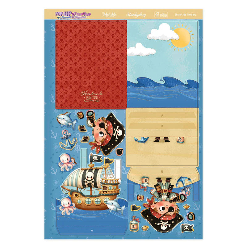 Hunkydory Crafts - Pop-Up Stepper Card - Shiver Me Timbers
