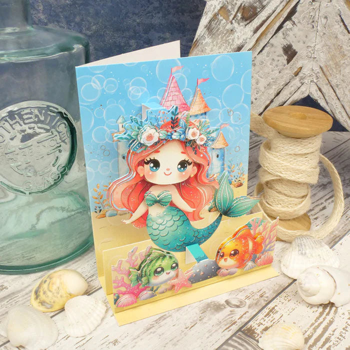 Hunkudory Crafts - Pop-Up Stepper Card - Mermaid Kingdom