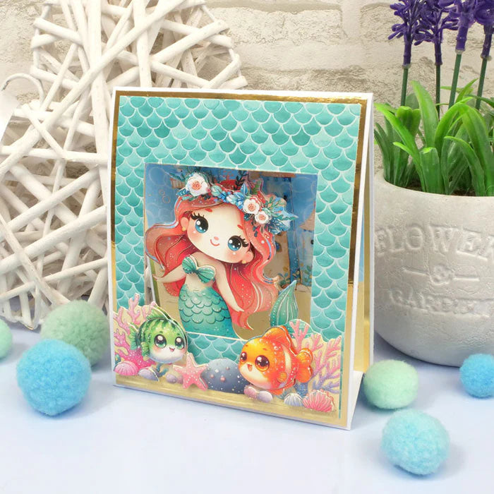 Hunkudory Crafts - Pop-Up Stepper Card - Mermaid Kingdom