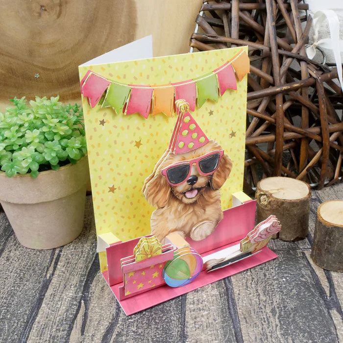 Hunkydory Crafts - Pop-Up Stepper Card - Paw-ty Time
