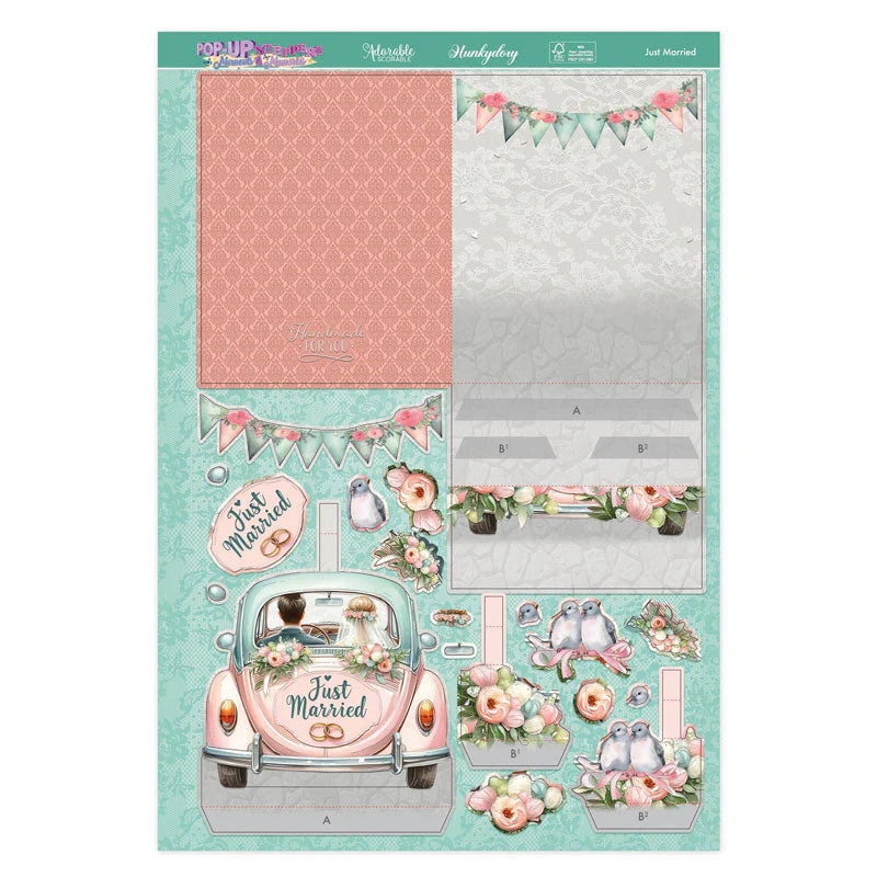 Hunkydory Crafts - Pop-Up Stepper Card - Just Married