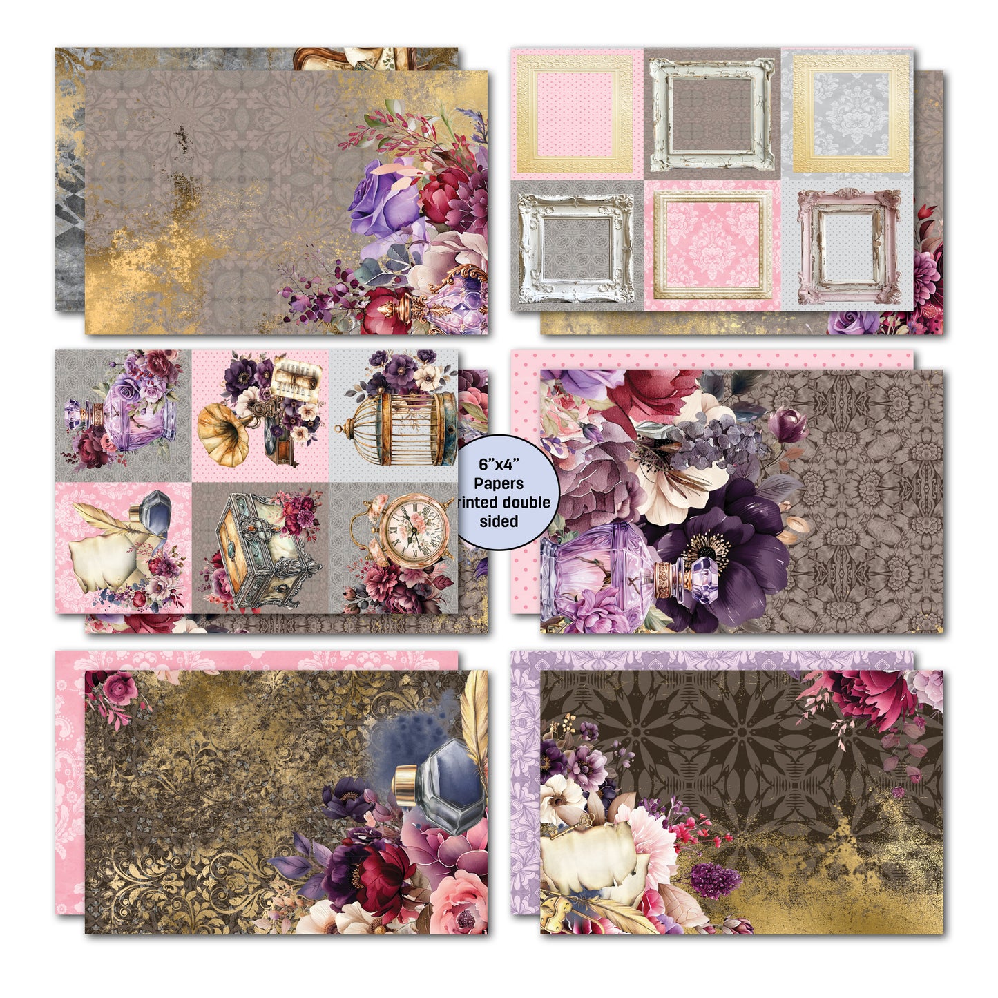 3Quarter Designs - 6x4 Card Making Pack - Petal Serenade