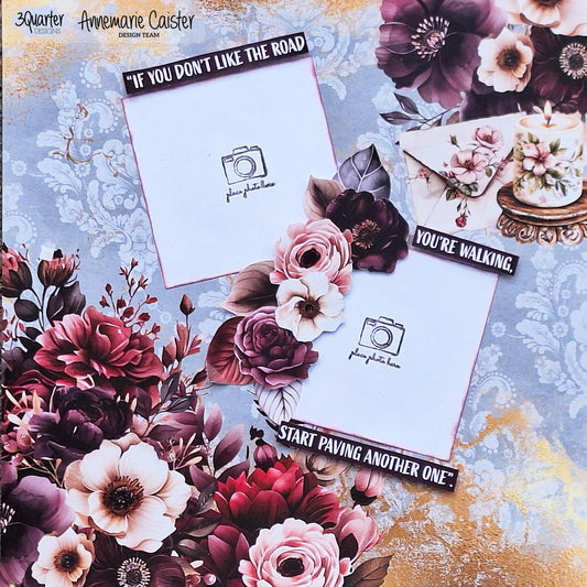 3Quarter Designs - Petal Serenade Scrapbooking Kit - By Annemarie