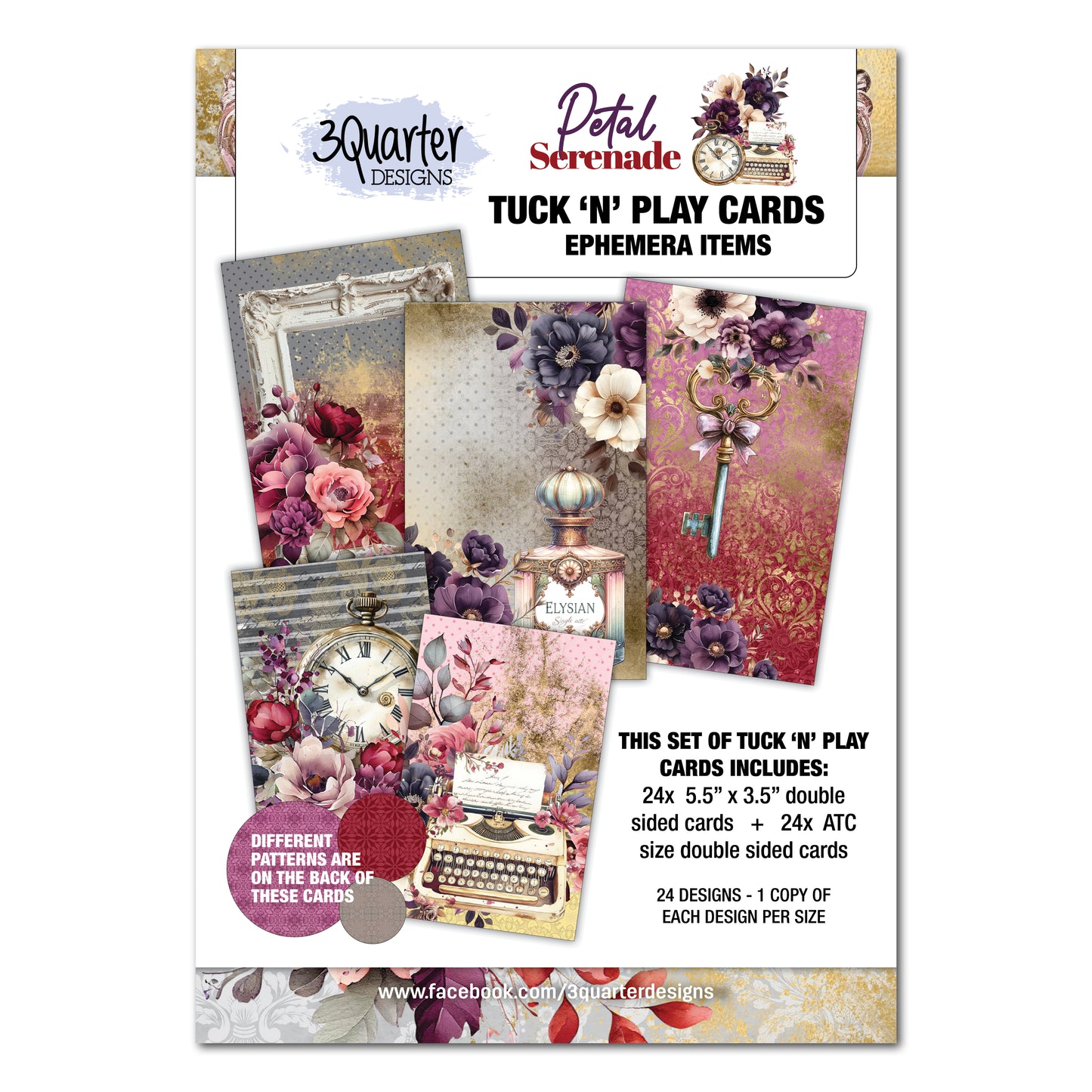 3Quarter Designs - Tuck 'n Play Cards - Petal Serenade