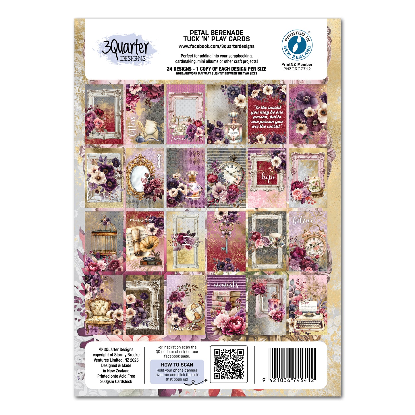 3Quarter Designs - Tuck 'n Play Cards - Petal Serenade