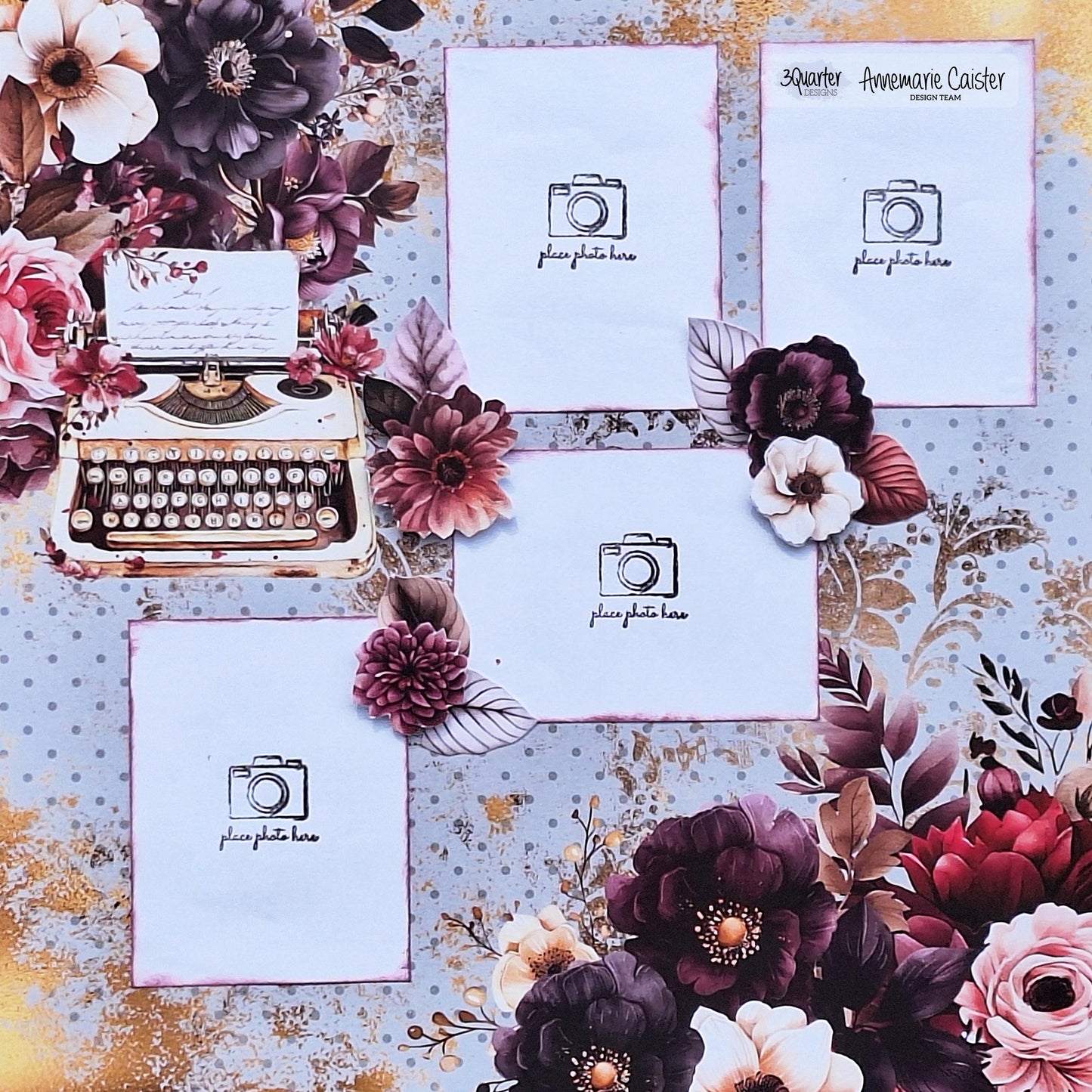 3Quarter Designs - Petal Serenade Scrapbooking Kit - By Annemarie