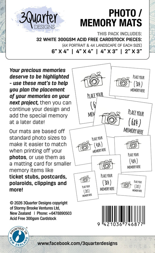 3Quarter Designs - Photo Memory Mats