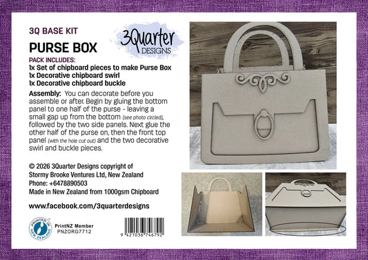3Quarter Designs - Chipboard Purse Box Album
