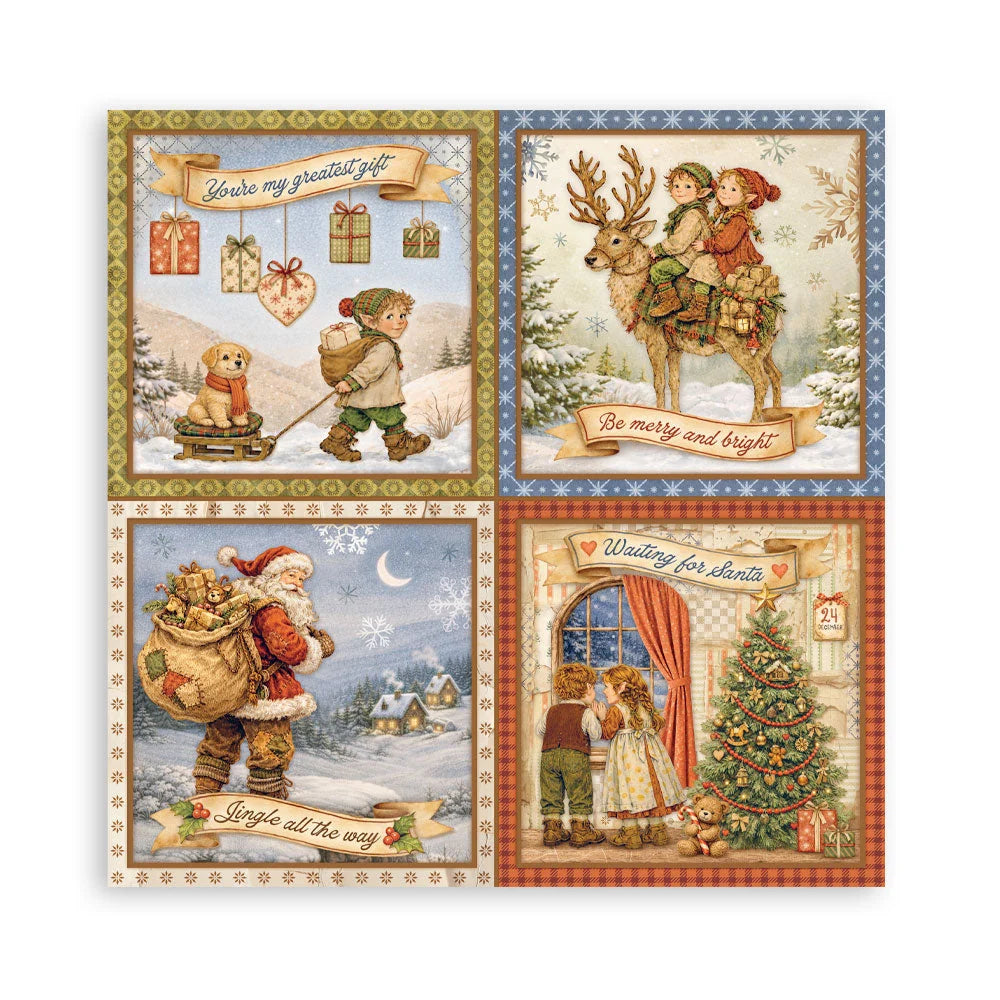 Stamperia - Scrapbooking Printed Pad (8"x8") Single Face - Silent Night (22/sheets)