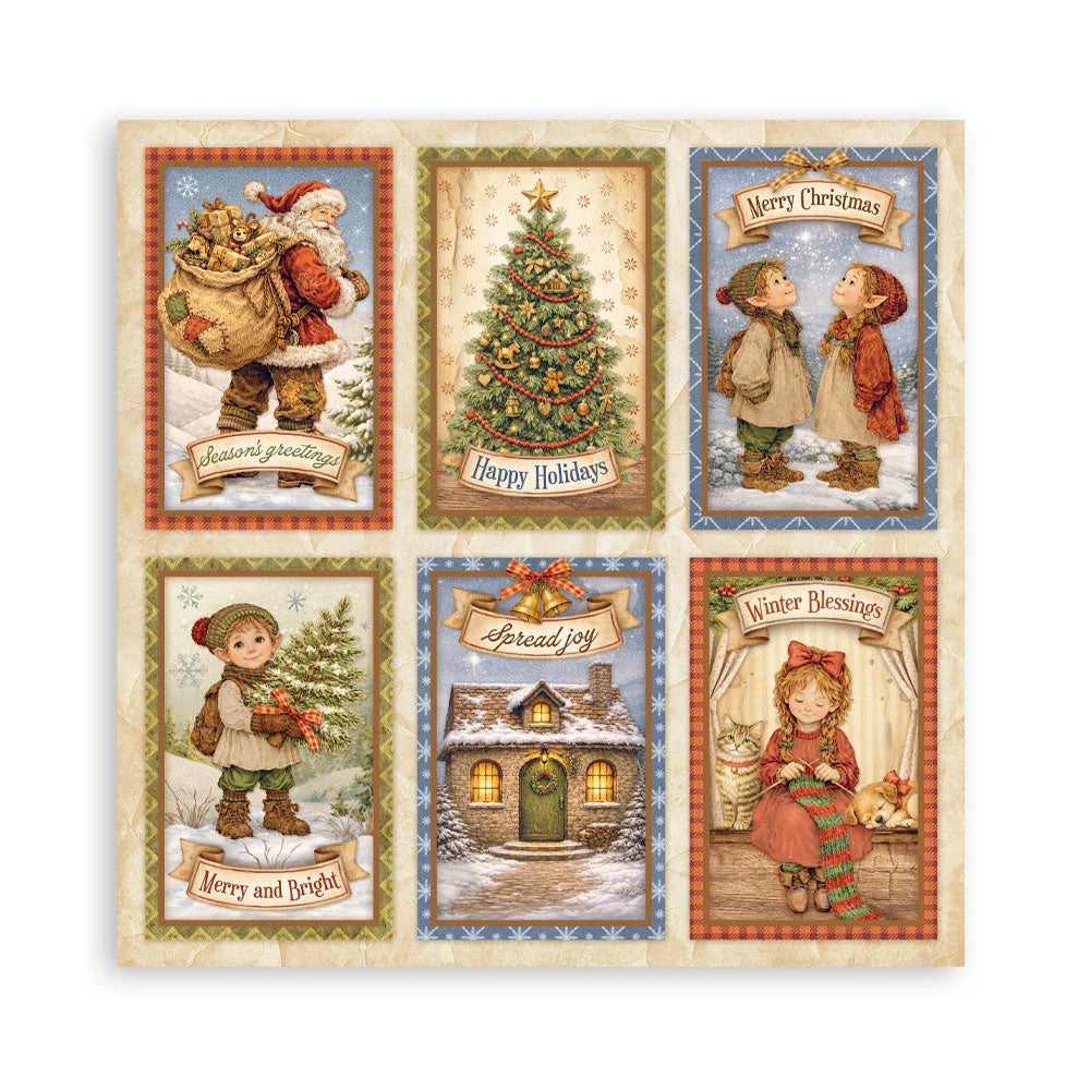 Stamperia - Scrapbooking Printed Pad (8"x8") Single Face - Silent Night (22/sheets)