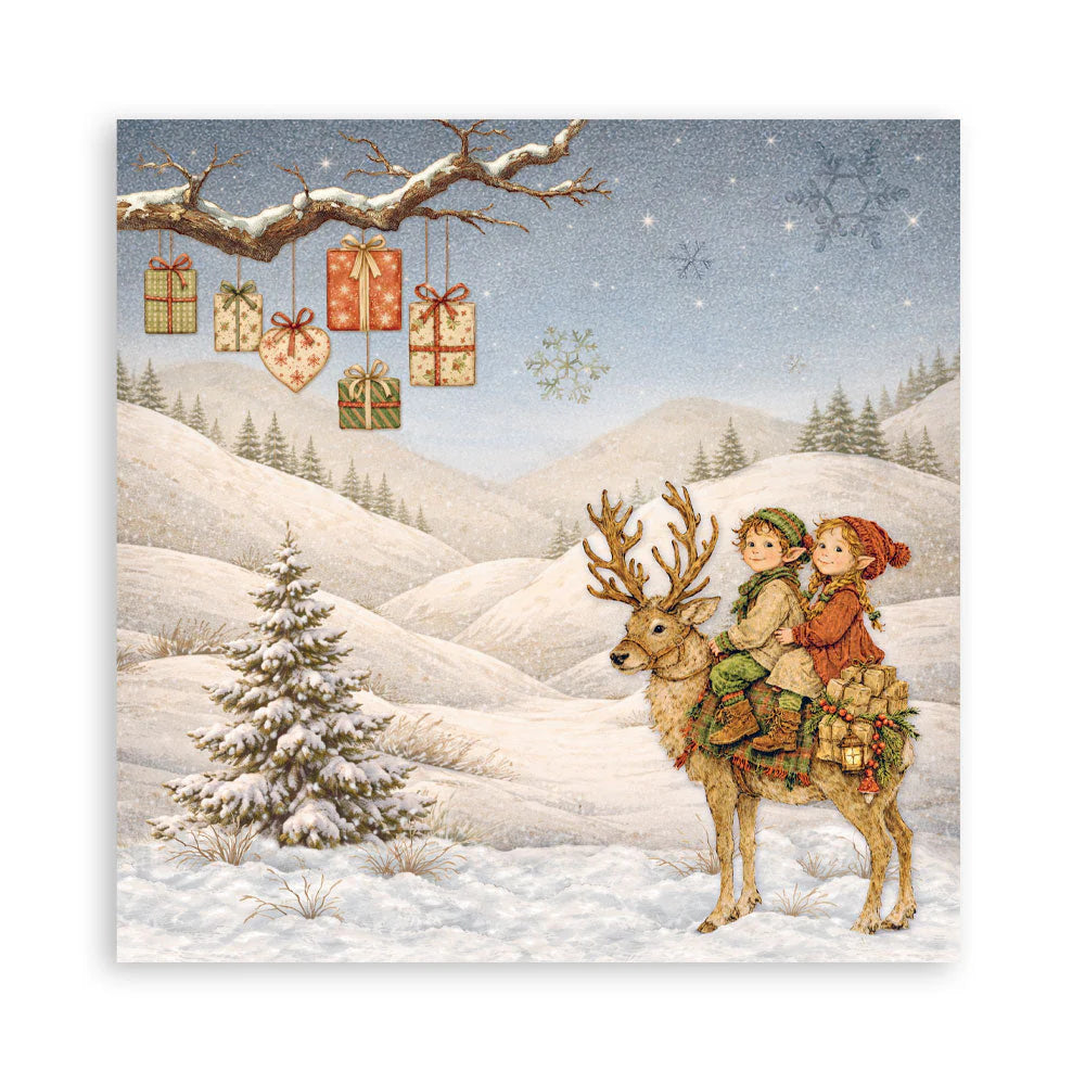 Stamperia - Scrapbooking Printed Pad (8"x8") Single Face - Silent Night (22/sheets)