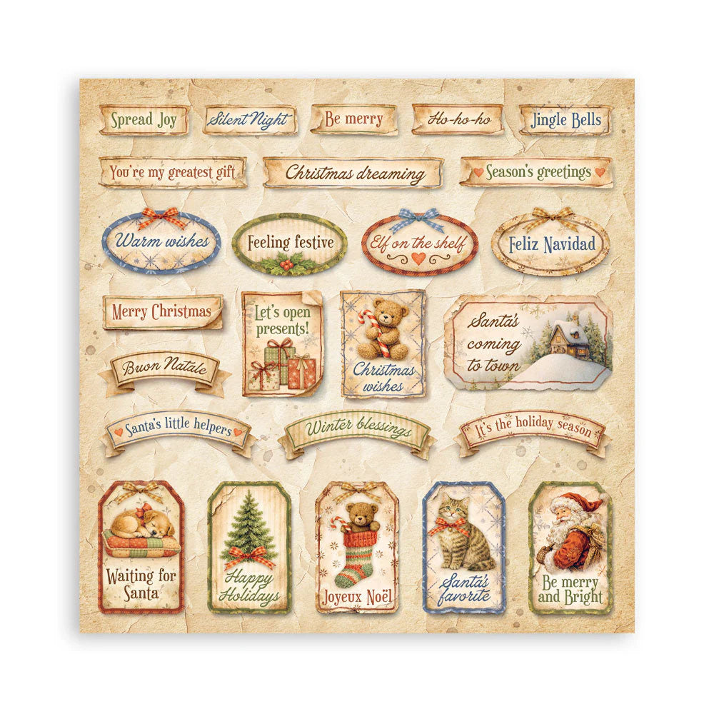 Stamperia - Scrapbooking Printed Pad For Art And Craft (12"x12") Single Face - Silent Night (22/sheets)