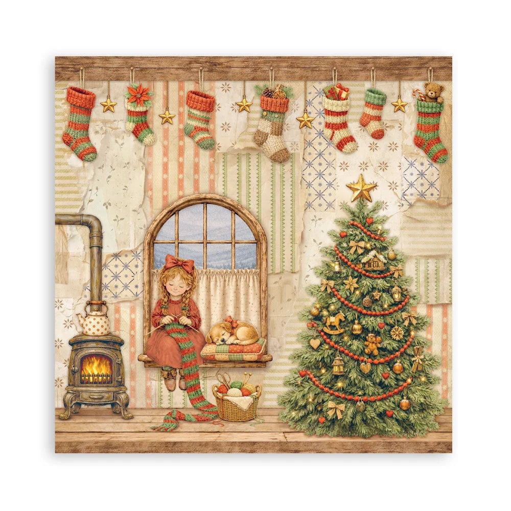 Stamperia - Scrapbooking Printed Pad For Art And Craft (12"x12") Single Face - Silent Night (22/sheets)