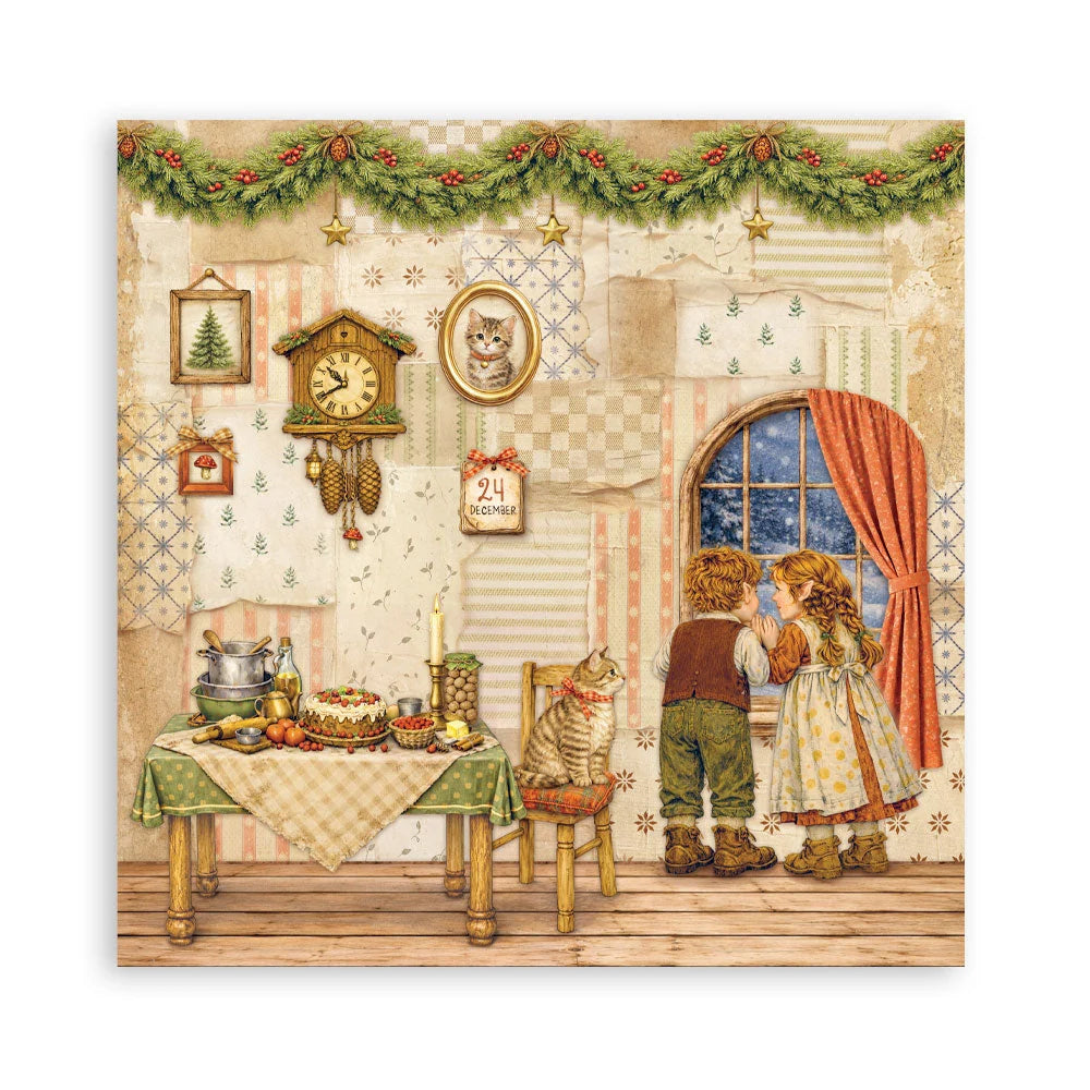 Stamperia - Scrapbooking Printed Pad For Art And Craft (12"x12") Single Face - Silent Night (22/sheets)