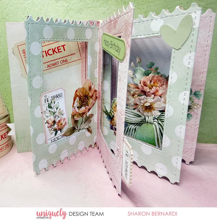 Uniquely Creative - Tea & Tranquility - Folding Ticket Frame Die