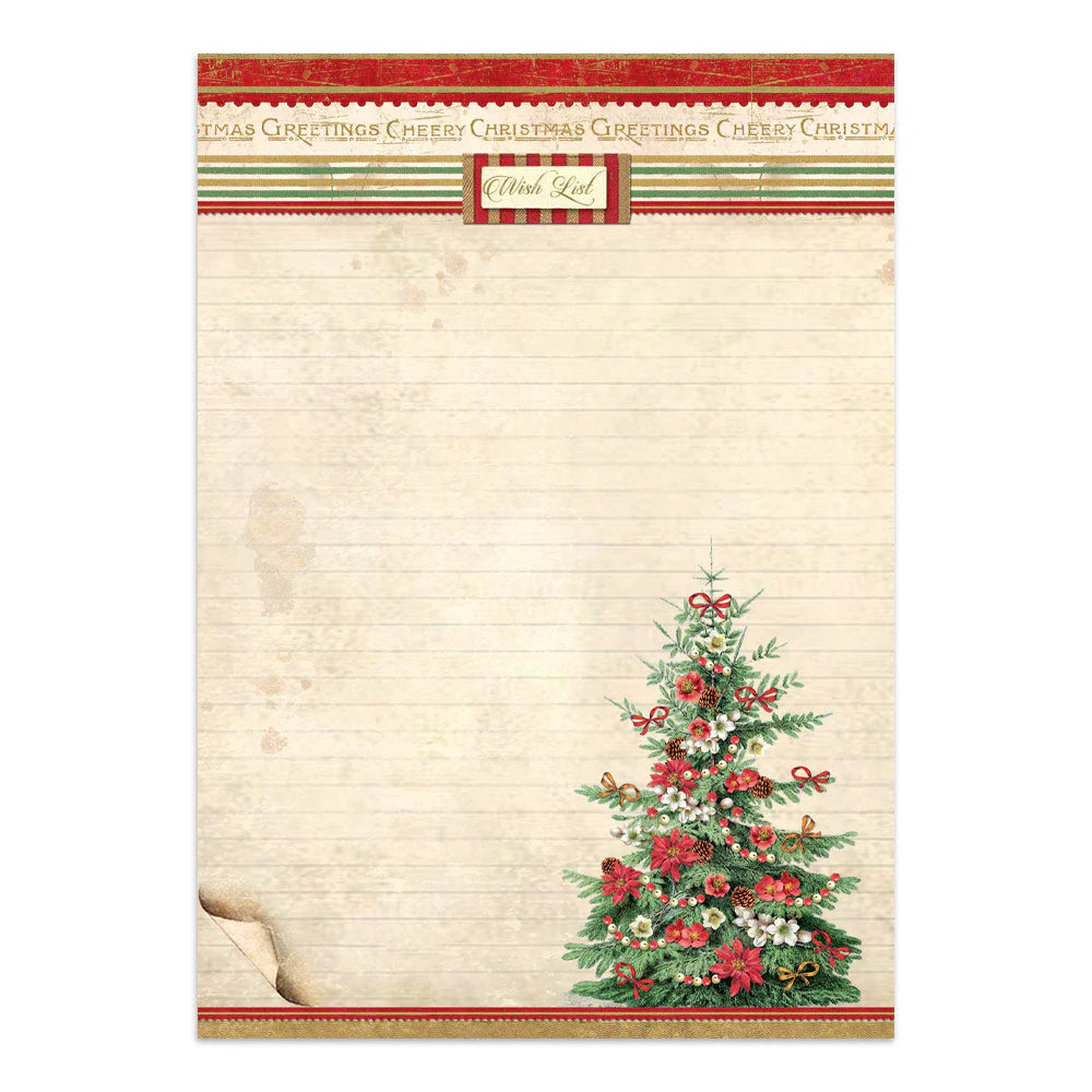 Stamperia - Printed Art Junk Journal: Stickers, Cut-Outs, Backgrounds For Art And Craft - Classic Christmas