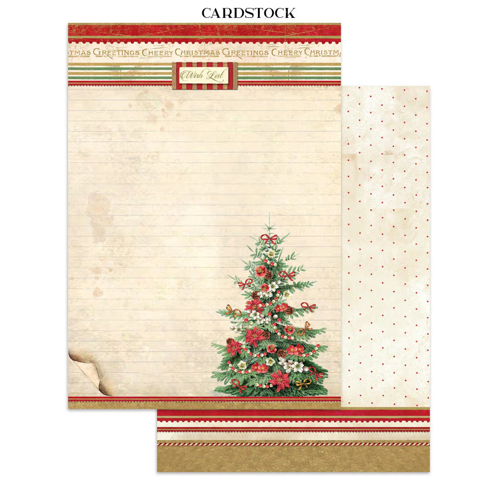 Stamperia - Printed Art Junk Journal: Stickers, Cut-Outs, Backgrounds For Art And Craft - Classic Christmas