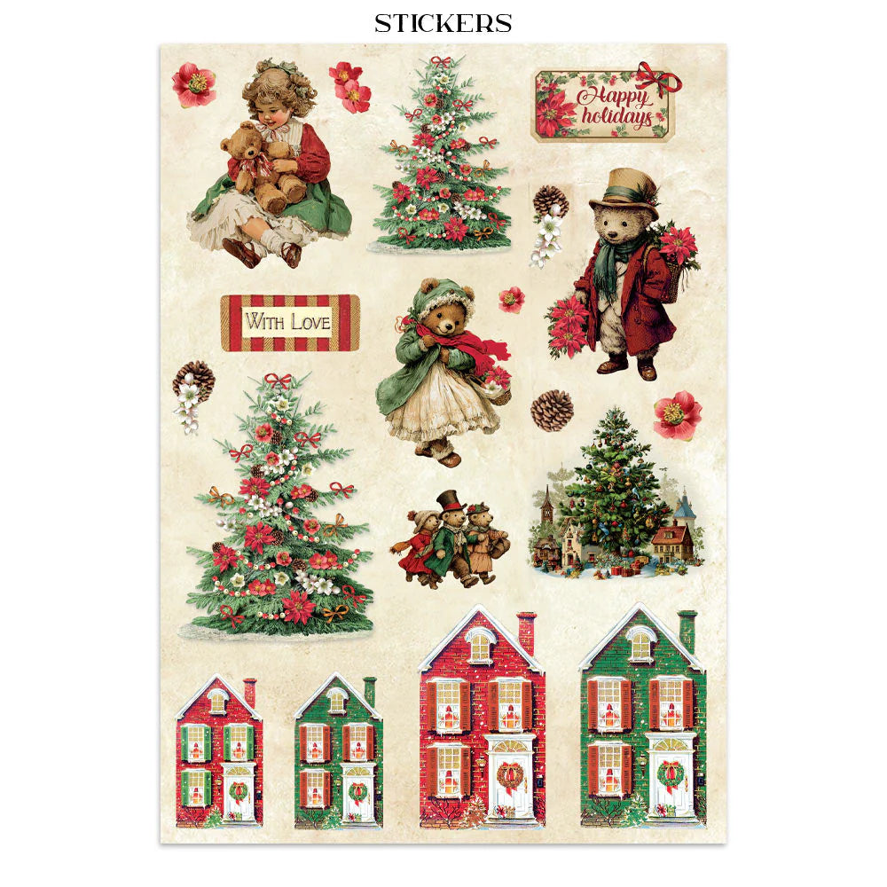 Stamperia - Printed Art Junk Journal: Stickers, Cut-Outs, Backgrounds For Art And Craft - Classic Christmas