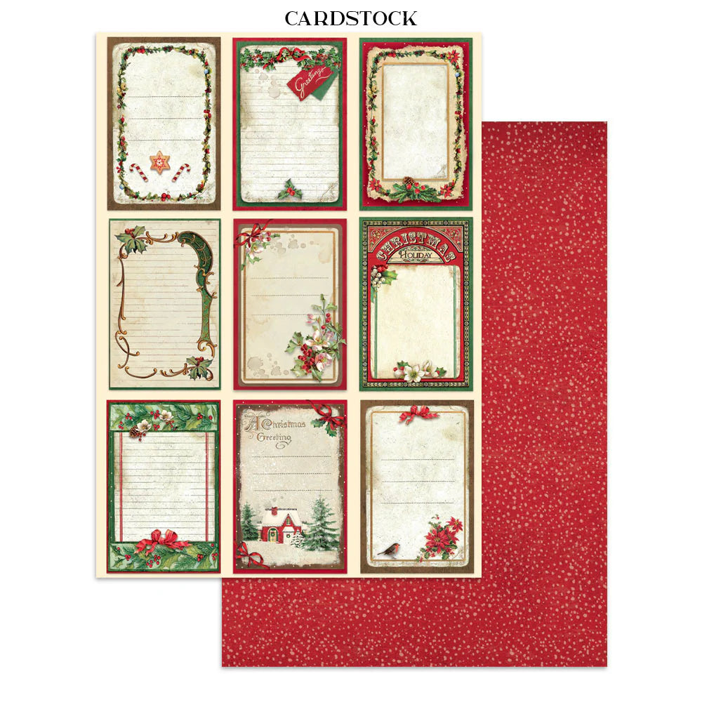 Stamperia - Printed Art Junk Journal: Stickers, Cut-Outs, Backgrounds For Art And Craft - Classic Christmas
