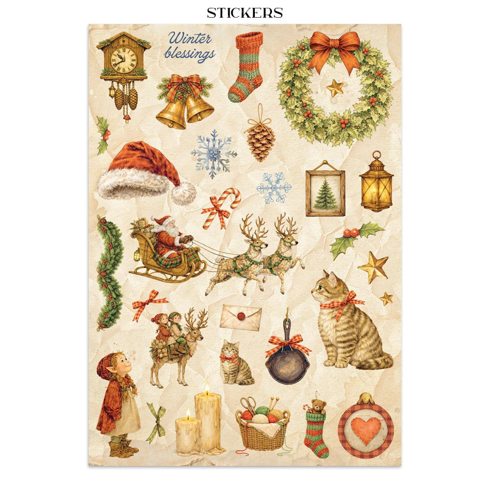 Stamperia - Printed Art Junk Journal: Stickers, Cut-Outs, Backgrounds For Art And Craft - Silent Night