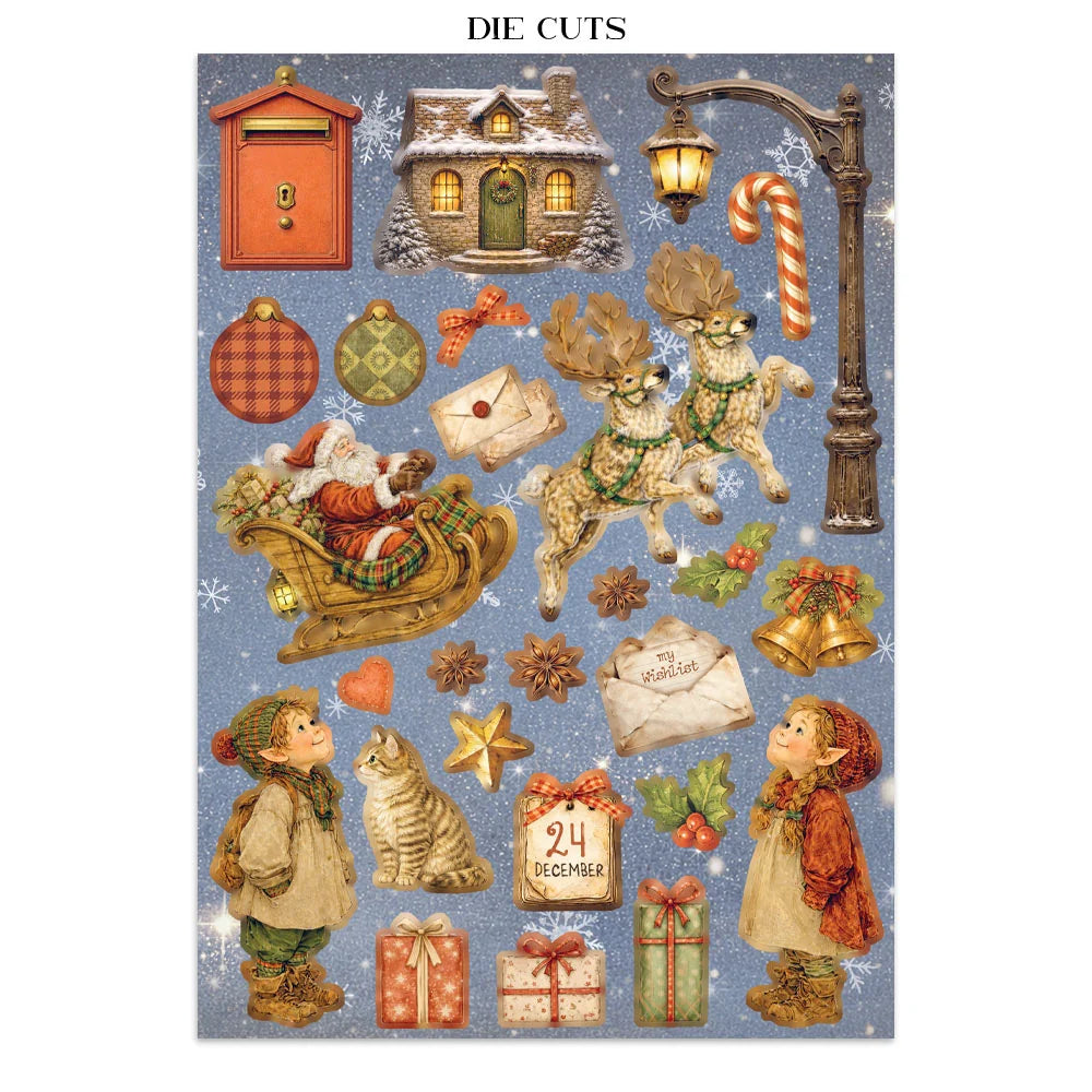 Stamperia - Printed Art Junk Journal: Stickers, Cut-Outs, Backgrounds For Art And Craft - Silent Night