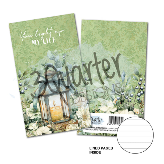 3Quarter Designs  - Mini Notebook - Sage Candlelight