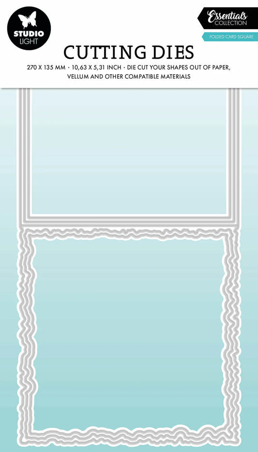 Studio Light - Torn Edge Folded Card - Square Die Set (5/pcs)