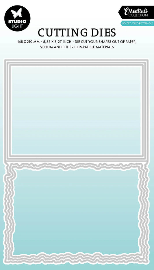 Studio Light - Torn Edge Folded Card - Rectangle Die Set (5/pcs)