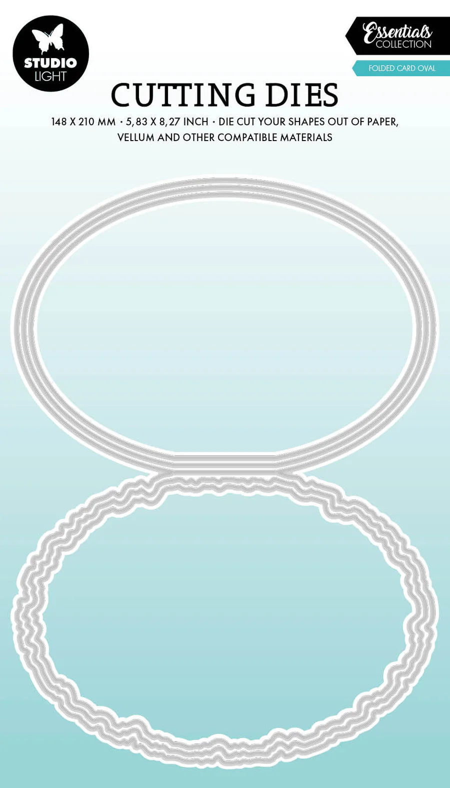 Studio Light - Torn Edge Folded Card - Oval Die Set (5/pcs)