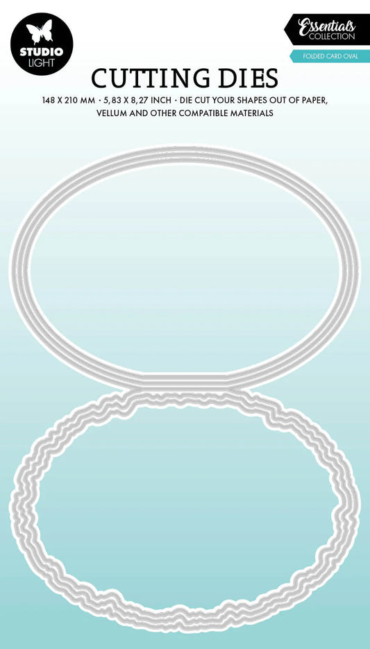 Studio Light - Torn Edge Folded Card - Oval Die Set (5/pcs)