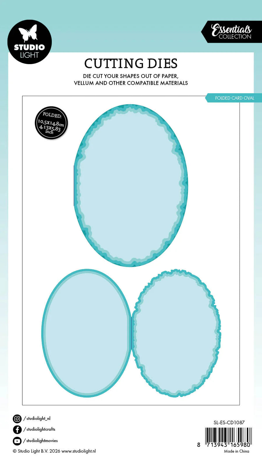 Studio Light - Torn Edge Folded Card - Oval Die Set (5/pcs)
