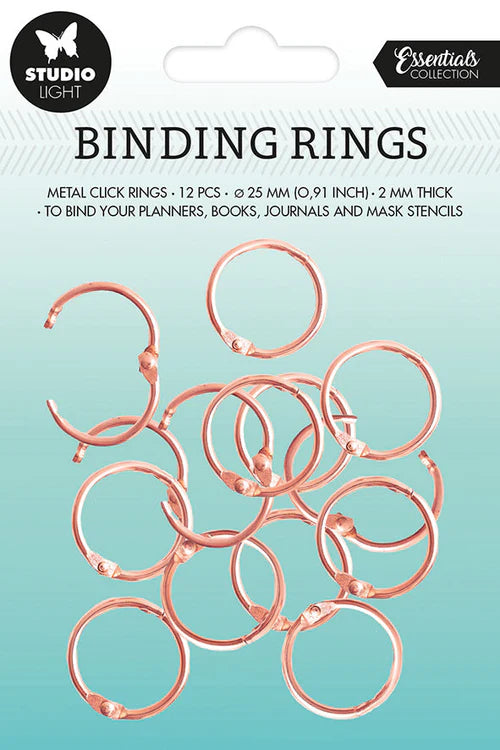 Studio Light - Binding Rings (12/pack) - Rose Gold