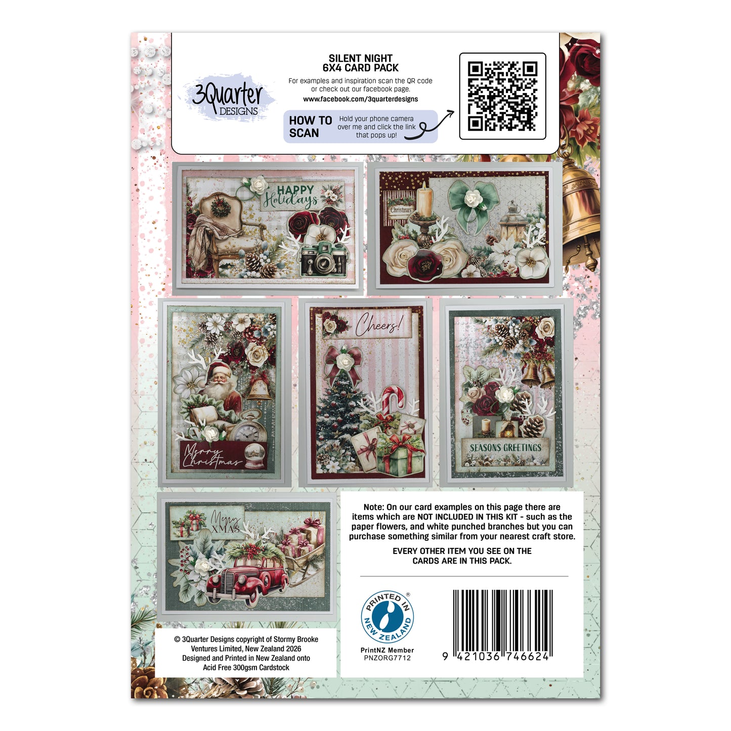 3Quarter Designs - 6x4 Card Making Pack - Silent Night
