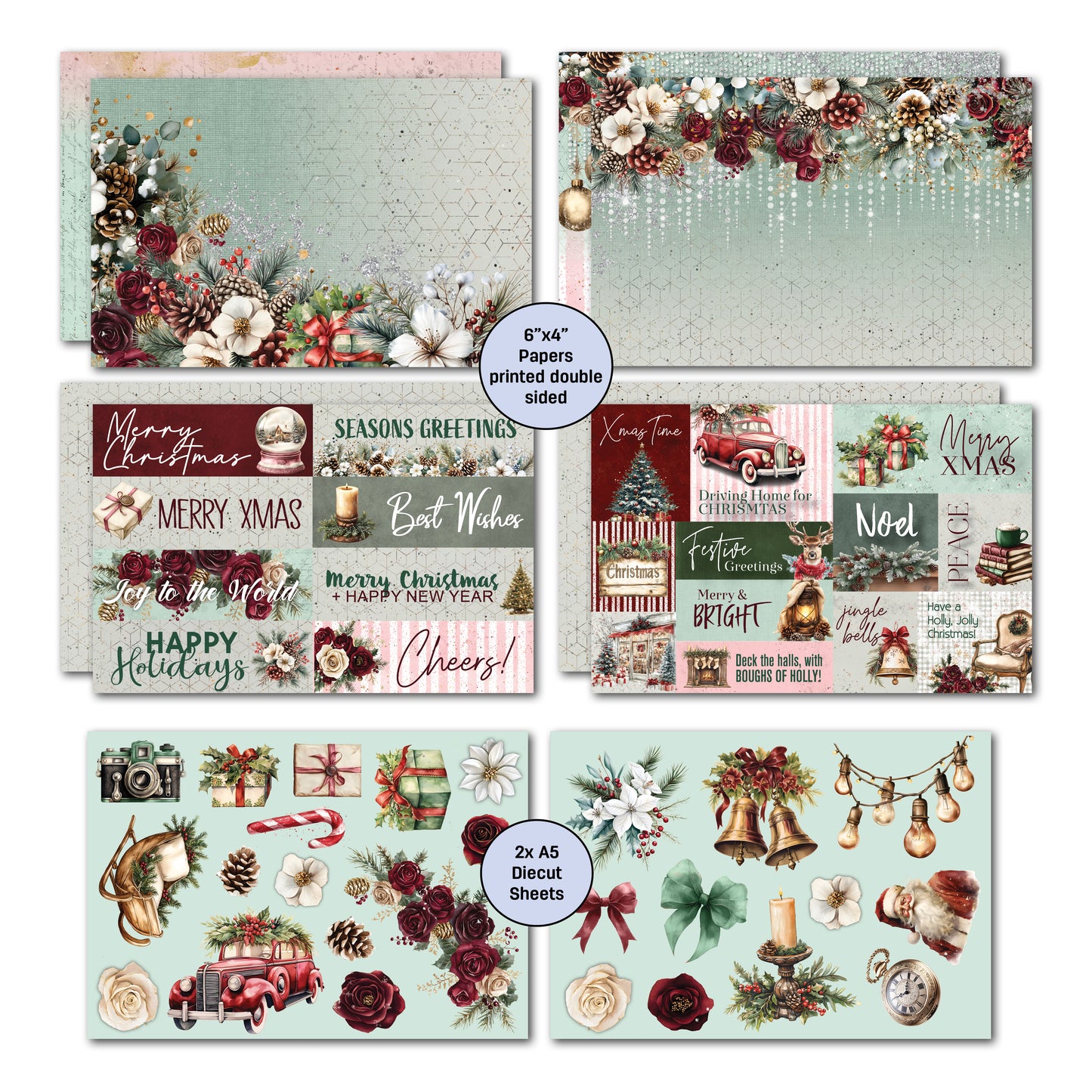 3Quarter Designs - 6x4 Card Making Pack - Silent Night