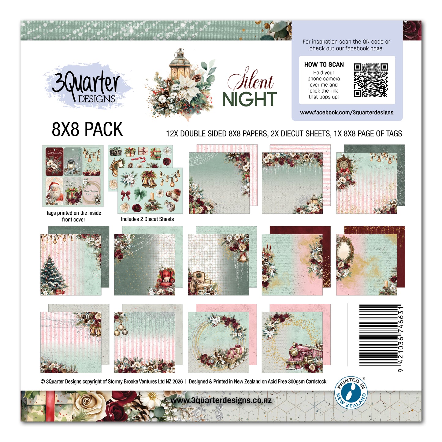 3Quarter Designs - 8x8 -  Silent Night
