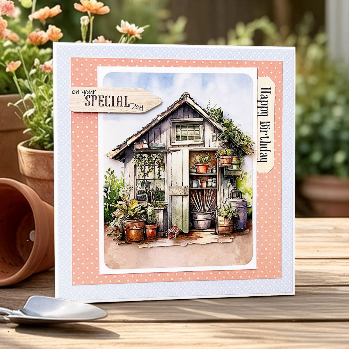 Katy Sue -  3D Die Cut Decoupage - The Potting Shed - (1/sheet)