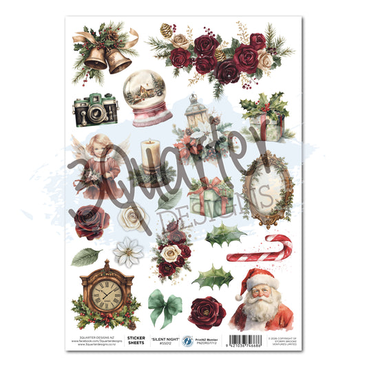 3Quarter Designs - Silent Night - Sticker Sheet (1/sheet)